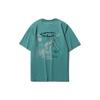 Li Ning Sports Basketball Series All Things Self-Growth Theme Printed Sports Short Sleeve T-Shirt Men Tops Gray Lake-Blue AHSR367-5