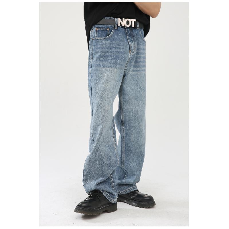 New loose-fitting Korean-style versatile slimming ins straight wide-leg pants for men, trendy casual trousers