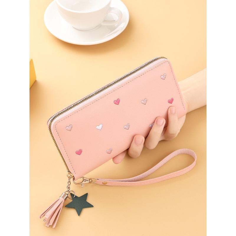 Women Wallets Tassel Zipper Long Wallet Clutch Purse Coin Card Holder