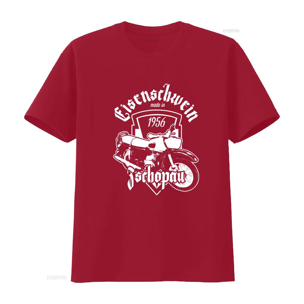 Iron Pig Zschopau Motorcycle 1956 Made in T Shirt Retro Design Vintage Look for Enthusiasts vintage Washed Stretched Versatile