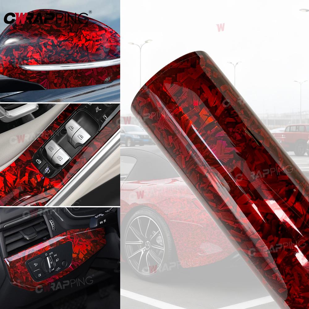 Carbon Fiber Sticker Car Decorating Waterproof Body Covering DIY Car Wrap Film Customized Stickers Novelties Auto Accessories