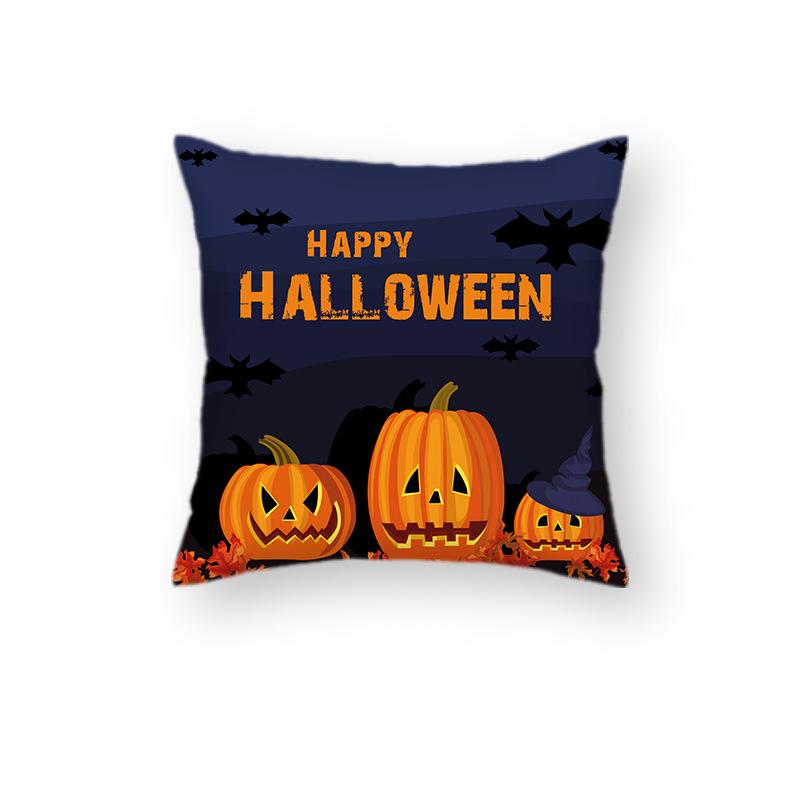 Neuer Halloween Kürbiskopf Schloss Kissenbezug Festliches Wohnzimmer Sofa Dekokissen Kissen