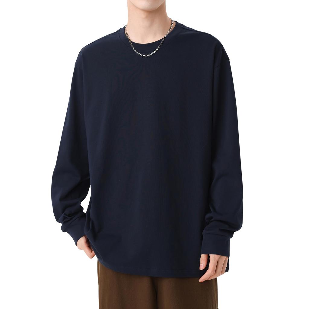 Easykode Dlouhý rukáv Podzim Jednobarevný Dlouhý rukáv Snadný Uvolněný Perfektní pro Každodenní Neformální Všechny Velikosti 2XL Pánské Tričko, Oblečení, Barva, Odvádějící Vlhkost,