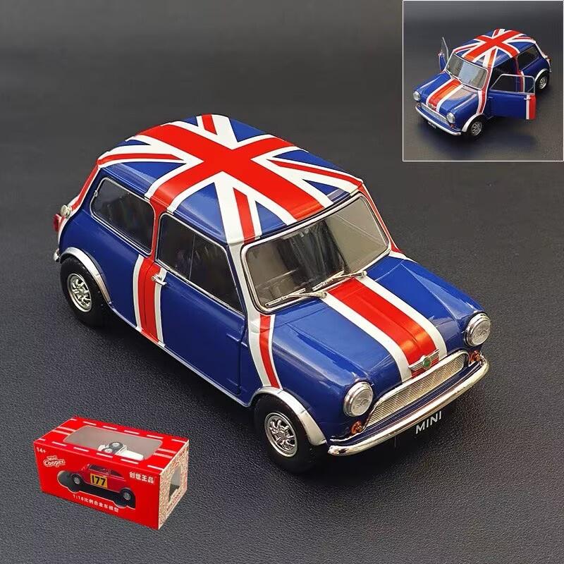 1:18 Morris Mini Minor Cooper 1959 Alloy Classic Old Car Model Diecasts Metal Retro Vehicles Car Model High Simulation Kids Gift