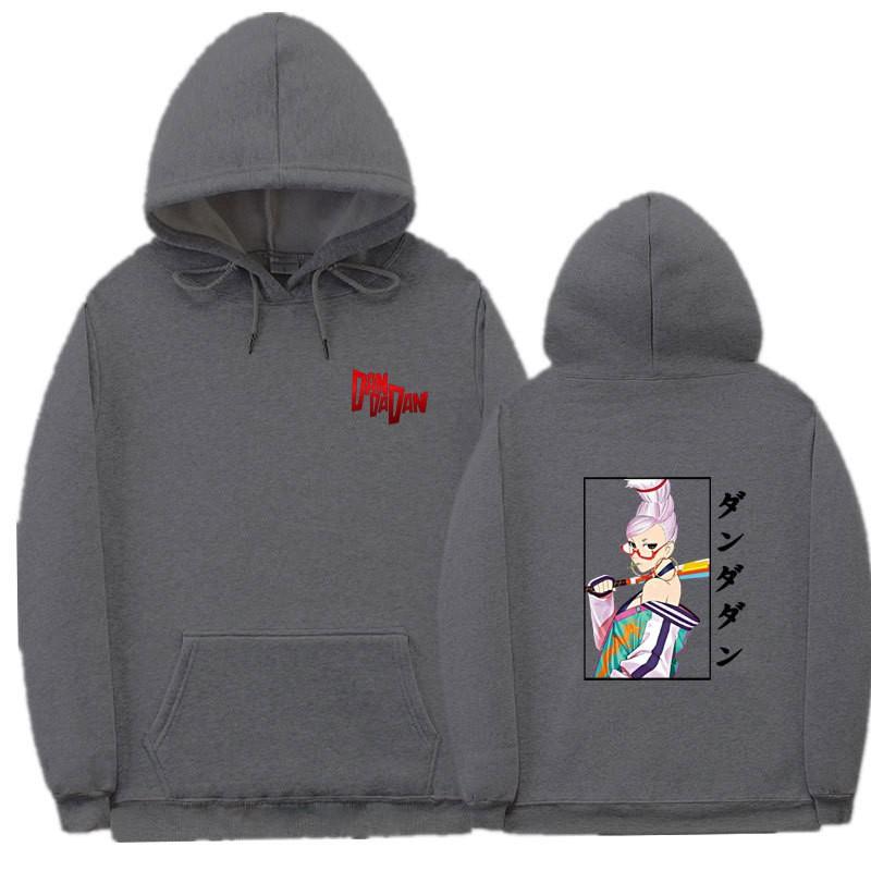 Anime-Inspired Oversized Hoodie With Ribbed Hem Unisex Sweatshirt Fall Casual Wear