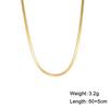 Simple Snake Chain Gold Necklace Unisex Fashion Jewelry Popular Collarbone Chain