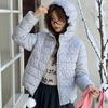 Cotton clothes women's short sweet fashion casual loose hooded bread clothes printed polka dot jacket tide