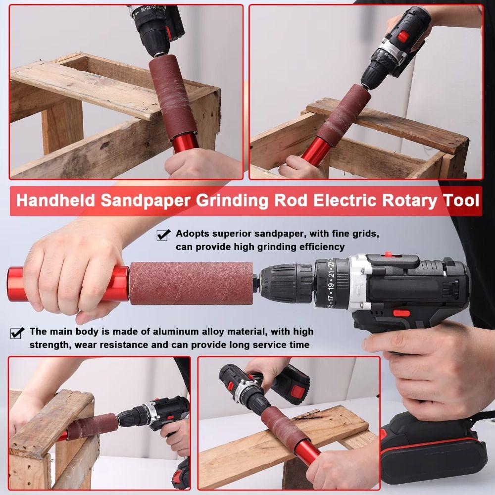Sanding Rod Drum Sanding Kit Drill Attachment Conversion SandingTool Mini Belt Sander  Plastic