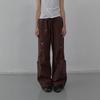 LCDC™ Paint Effect Wide-Leg Trousers (Brown)