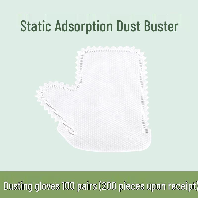 Elektrostatische Staubentfernung Einweg-Handschuhe - Vliesstoff zur Haaraufnahme, Haushaltsreinigung und Fensterwischen.