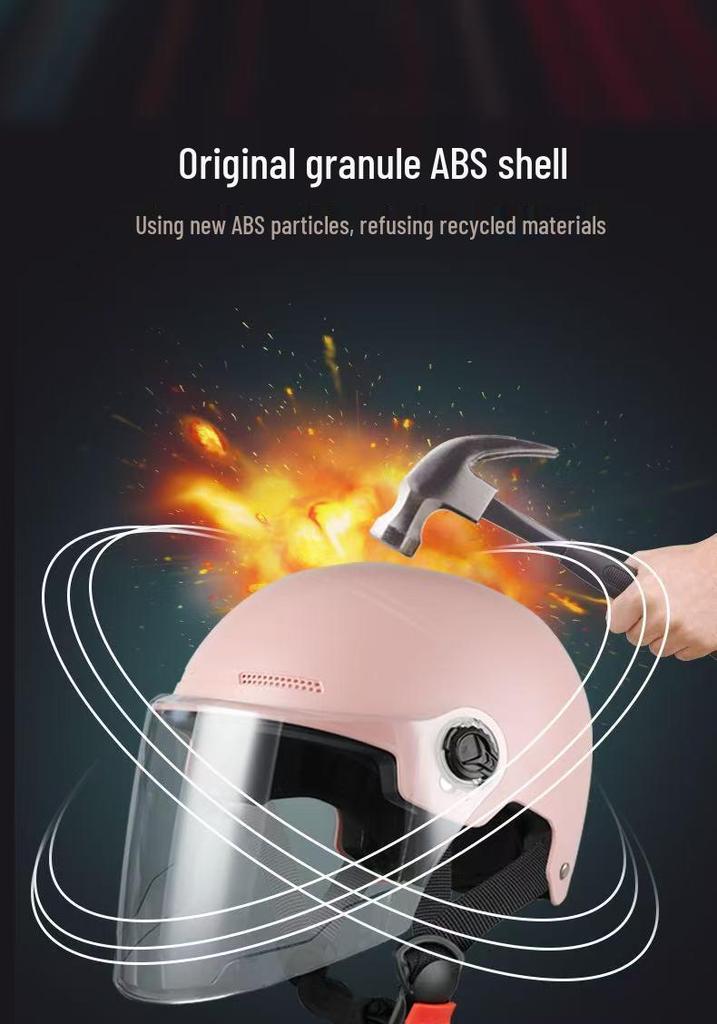 3C Certified Summer Motorcycle Half-Helmet for Men & Women, with Sun Protection, Universal All-Season Riding Hat