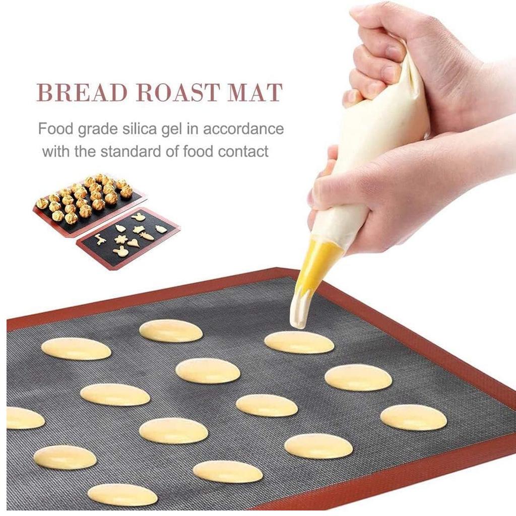 Silicone Non-Stick Baking Mat for Cookies and BBQ, Heat-Resistant, Breathable, Hollow Design