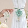 2pcs Elegant Curtain Tiebacks - Adjustable Window Drapes Holders with Floral-like Design, for Living Room, Bedroom, Wedding, Party Decor