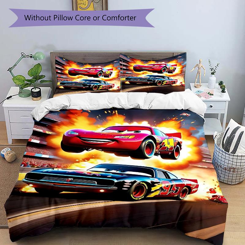 Cars Adventure Print 3Pcs Bedding Setduvet Cover With 2 Bedropillowcase Home Birthday Gift