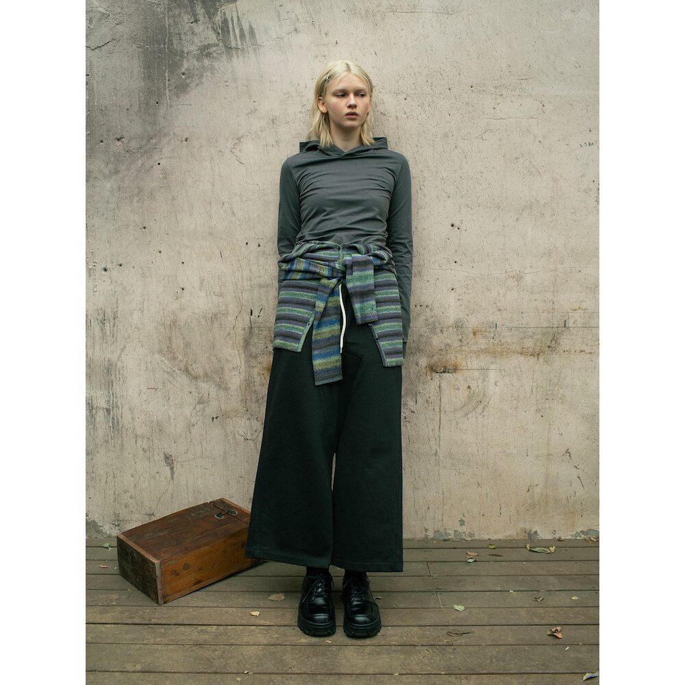 Saendeusaundeu (Women) Sweat Long Skirt Navy