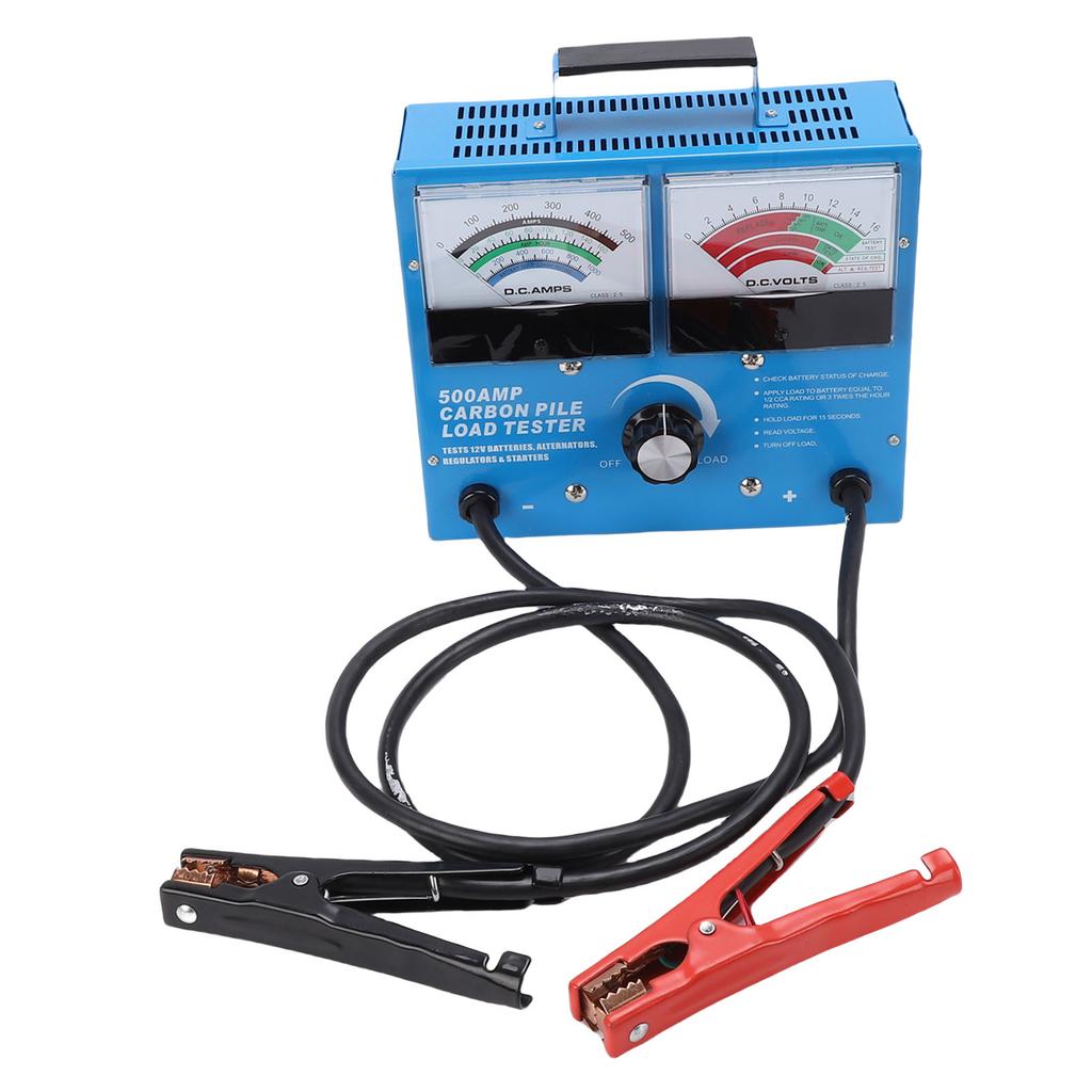 Tester di Carico per Batteria Auto 500A Tester di Carico Alternatore Automobilistico Accurato Voltmetro per Carrelli Motociclette