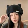 Beret Hat for Women In Spring and Autumn New Korean Style Casual Versatile Pumpkin Hat Showing Face Small Melon Leather Hat Men's Trendy