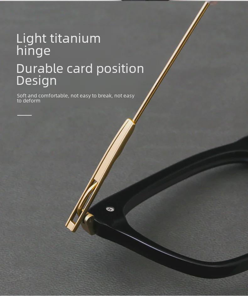 Japonské ručně vyráběné čtvercové brýle z čistého titanu pro muže a ženy, velký obličej, retro styl DLX 403