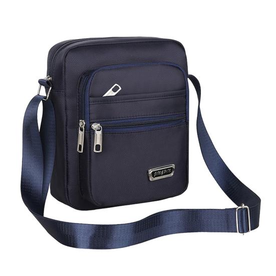 Men Small Crossbody Bag Multi-Pocket Sling Bag Waterproof Lightweight Shoulder Bag for Street Work Commuting