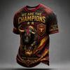 Men's Soccer Fan T-Shirt Short Sleeve with Graphic Print for Casual Wear