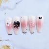 Elegant White Five-Petal Flower Watercolor Nail Stickers - Fresh Adhesive Decals