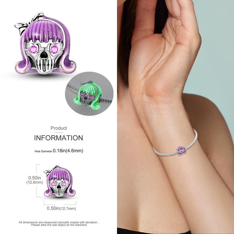 copper Charm Bead Charms Bead Charms Halloween Pumpkin Skull Collection Dangle Compatible With Authentic Bracelets Necklaces Women Do It Yourself Jewe