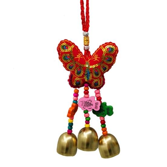 Windspiele Beutel Entzückend Mehrfachmuster Chinesischer Stil Autoanhänger Fisch Metallglocke Windspiele für Drachenbootfest