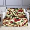 Festive Christmas Ornament Pattern Patterned Flannel Blanket Perfect for the Bedroom Living Room, Sofa, or a Little Nap