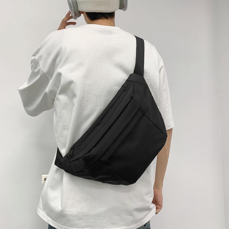 Jednobarevná náprsní taška pro muže a ženy, crossbody taška, taška přes rameno, taška na mobilní telefon