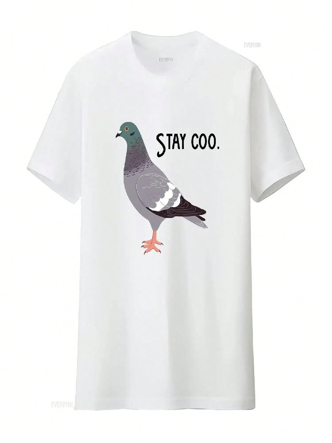 Stay Coo T Shirt Funny Pigeon Cute Bird Silly Meme Saying Cool Birding Motivate Sarcastic Slogan Comical Clothes S