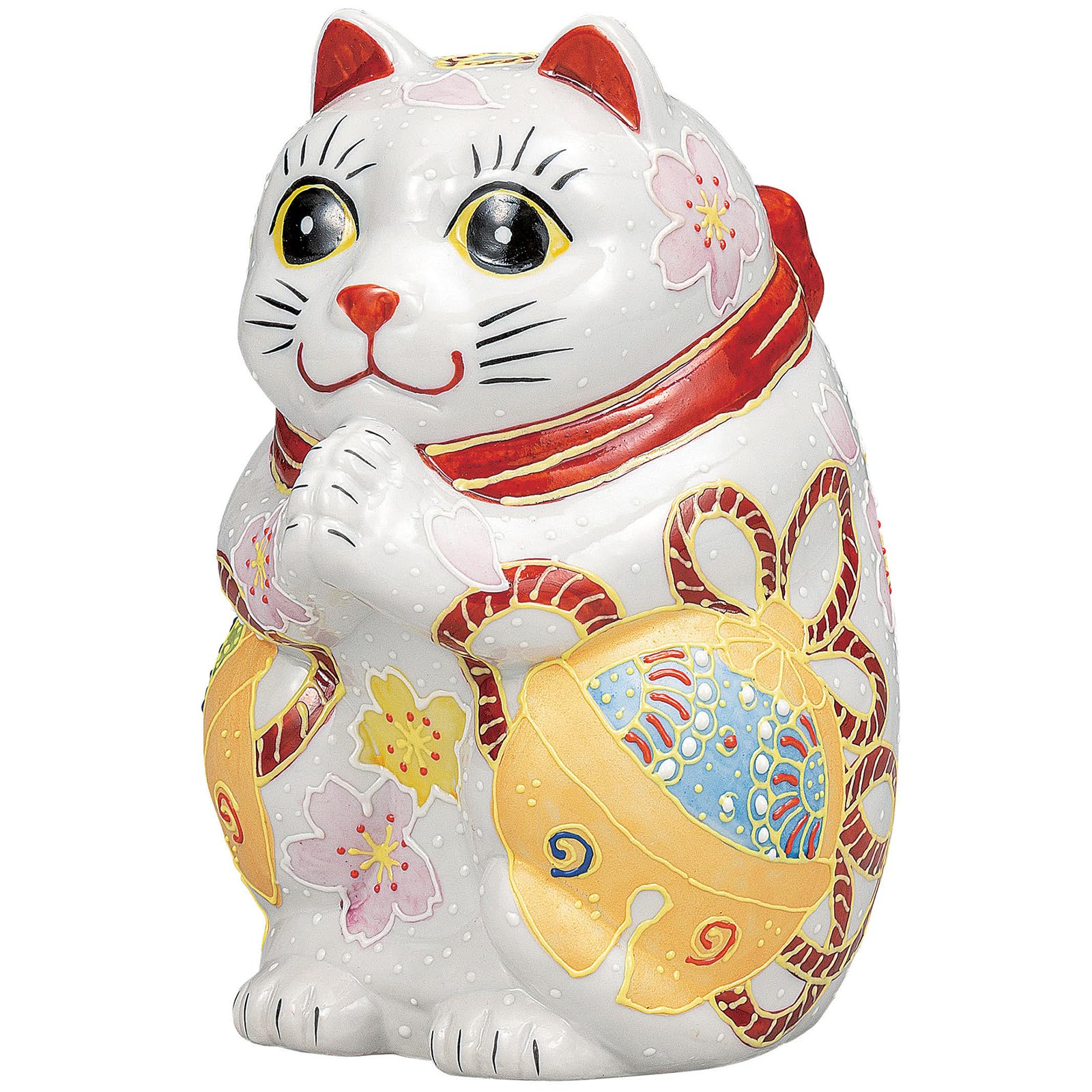 

Kutani Ware 16cm Size Brings Good Fortune and Maneki-neko Figurine, Tall, 5, Prays, Fuku-bell, K9-1619