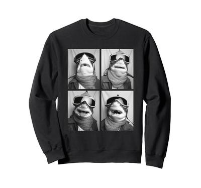 Cute Shark Snow Funny Marine Animal Winter Sweatshirt Goggles,