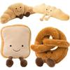 9" Croissant Plush Toy Cute Croissant Bread Pillow Stuffed Animals Funny Soft Food Plushies Toy (Pretzel)