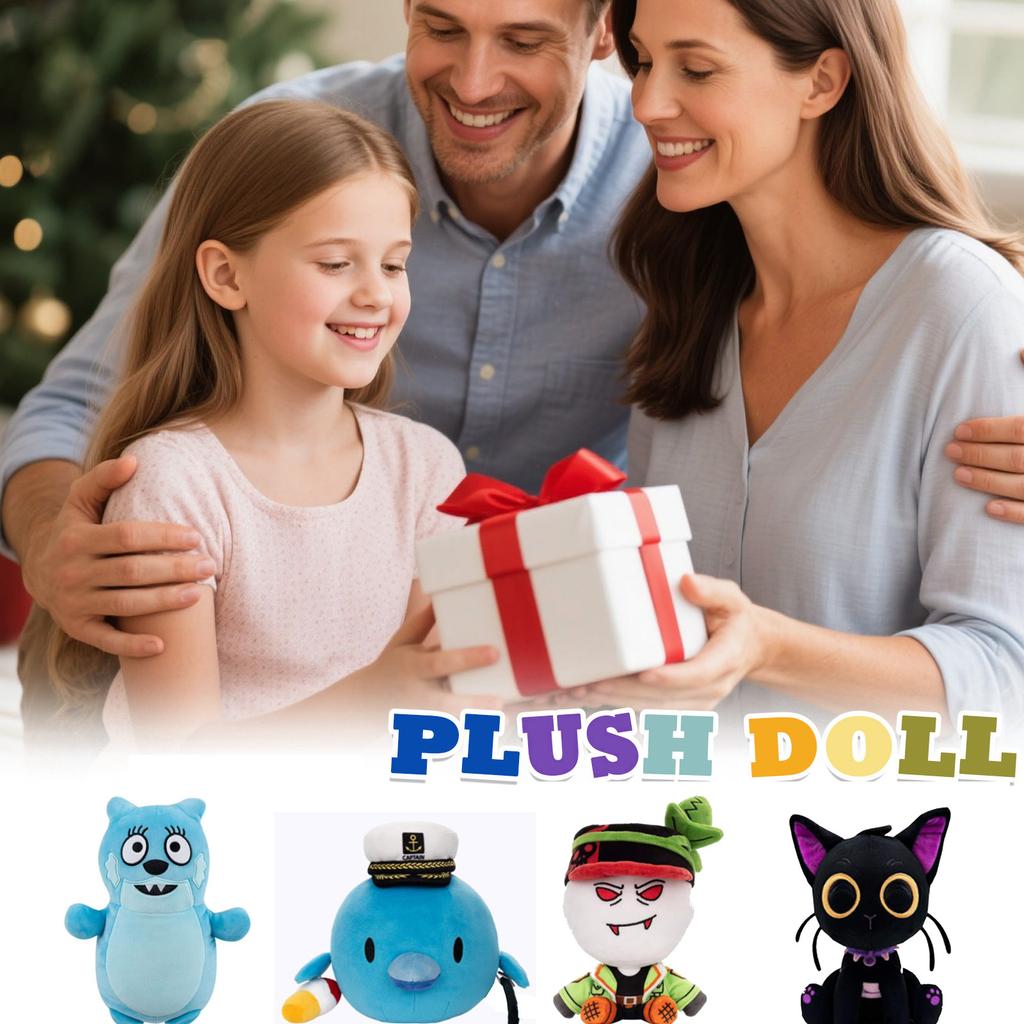 Păpușă de pluș, cadou jucărie, desene animate, păpușă de cârpă pentru copii, pernă cadou pentru copii