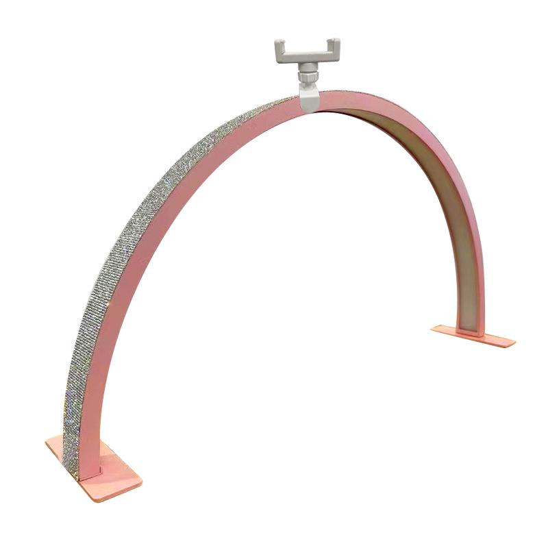 Half-Moon Shadowless Nail and Beauty Desk Lamp with Diamond Stand