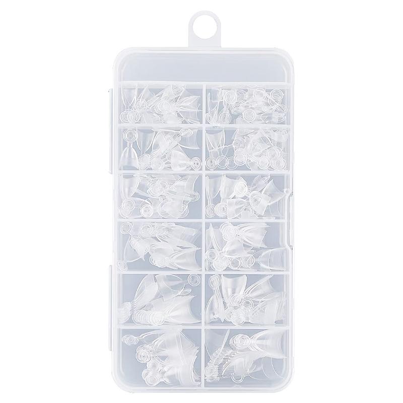 240Pcs/Box Fake Nails Semi-Matte French Almond Acrylic Water Drop Almond False Nail Tips For Extension Tip Manicure Tool