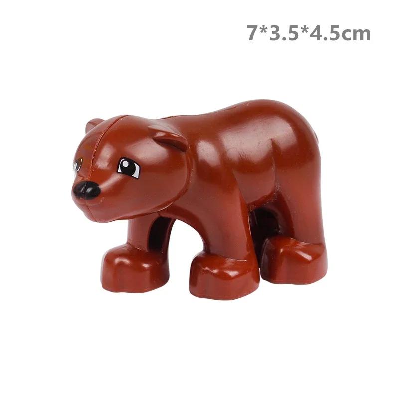 Big Size Building Blocks Forest Animals Lion Deer Panda Beast Enlightenment Toys Compatible Large Blocks Children Kids Gifts