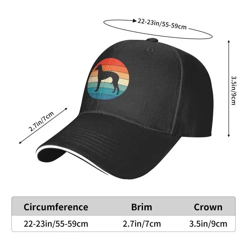 Custom Punk Vintage Retro Greyhound Dog Lover Baseball Cap for Men Women Breathable Dog Owner Dad Hat Performance