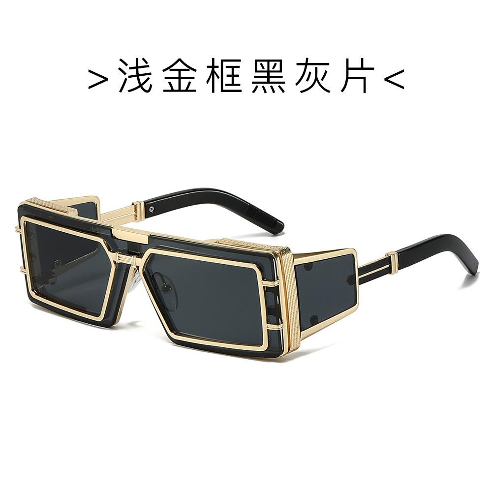 European American Bar Family Square Sunglasses Retro Instagram Little Red Book Star Internet Celebrity Fashion Punk Glasses