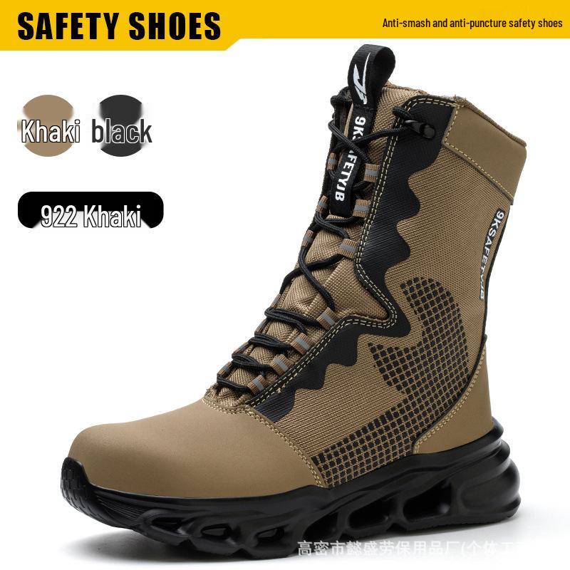 Men's High-Top Waterproof Safety Boots – Anti-Smash, Anti-Puncture, Comfortable for Extended Wear