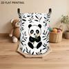 1pc Large Capacity Laundry Basket, Green Forest Bamboo Panda Pattern Foldable Household Dirty Clothes Storage Basket for Storage Playful Design Storag