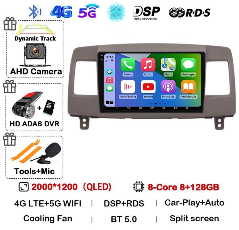 Android 14 Carplay Auto Car Radio For Toyota Mark II 9 X110 2000-2007 Multimedia GPS Navigation Video Player Stereo 2din 2 DIN