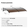 Window Door Awning Canopy 80" X 40", UPF 50+ Polycarbonate Entry Door Outdoor Window Awning Exterior, Front Door Overhang Awning for Sun Shutter, UV,