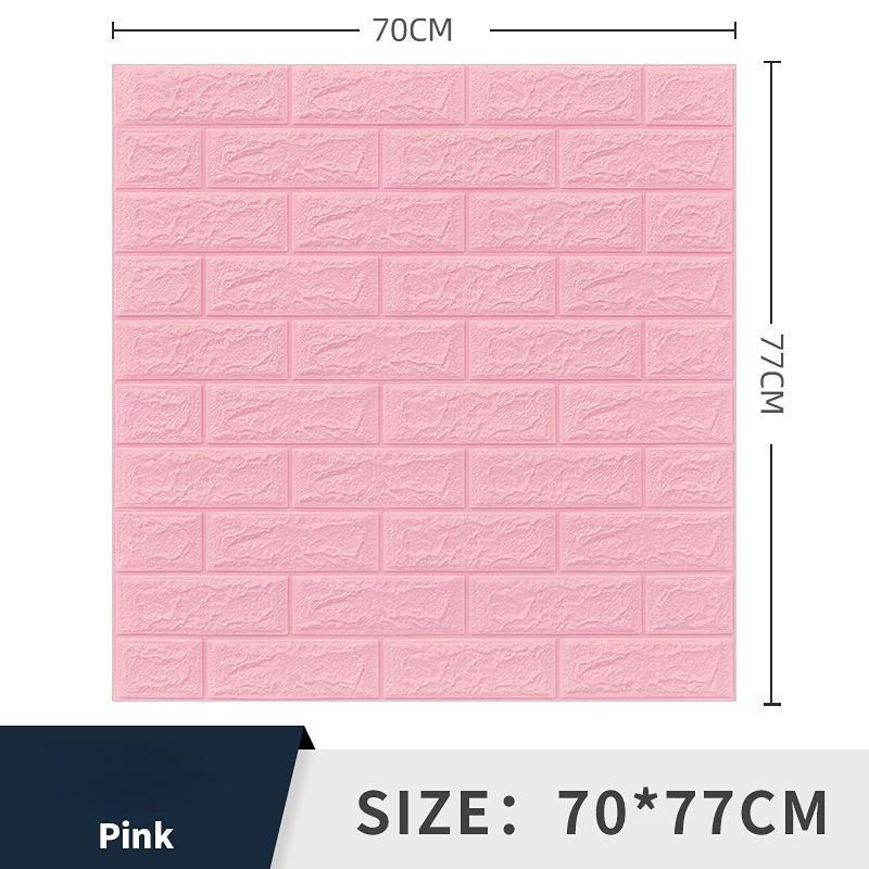 10PCS 3D Wallpaper PE Foam DIY Wall Stickers Home Decoration Wall Decoration Embossed Masonry Living Room Bedroom Background Decoration