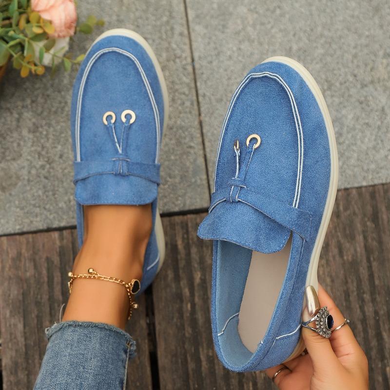 Large Size Women's Shoes New European and American Foreign Trade Pedal High-grade Carrefour Doudou Shoes Women