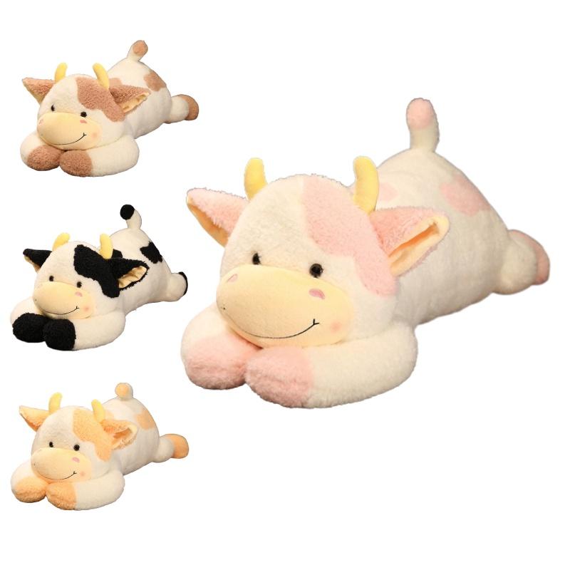 Cute Plush Cow Pillow Toy For Girls To Sleep On Bed