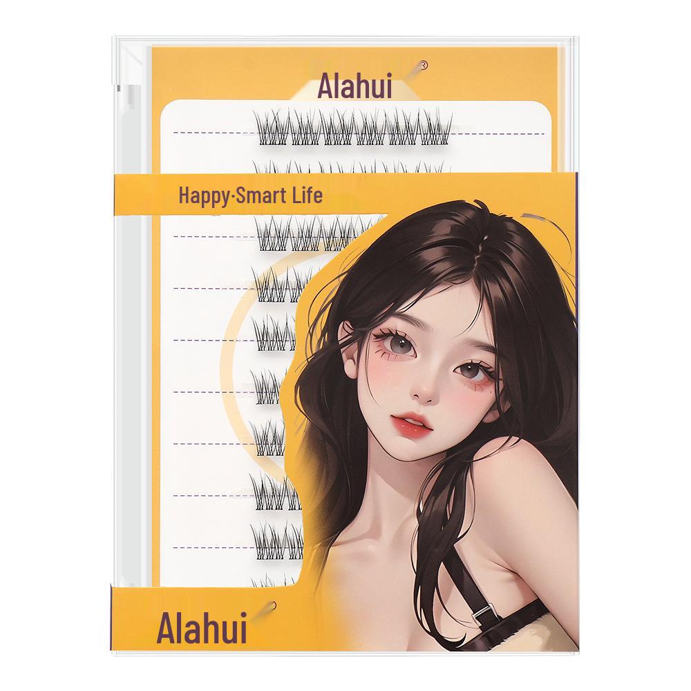 

Eyelashes Set - Glue-Free Fishtail, Easy Removal, Large Capacity (10 Rows) Glue-required Lazy Fishtail