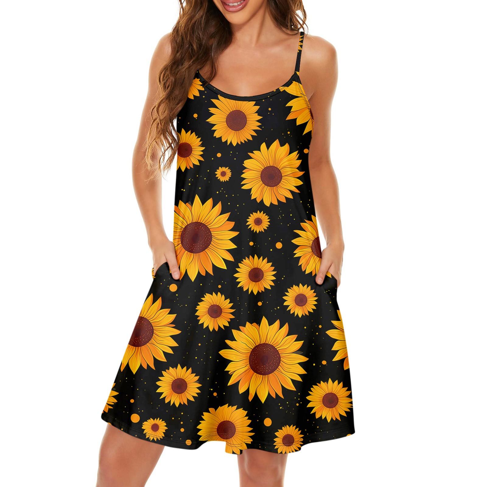 

Женское облегающее платье с модным принтом и круглым вырезом, карман на бретельках, платье M чёрный