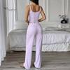 Floral Printed Camisole Pajama Set Women Pajamas with Print, Sleeveless U Neck Lightweight Sleep Sets for Vacation And Pants, Sexy Comfortable