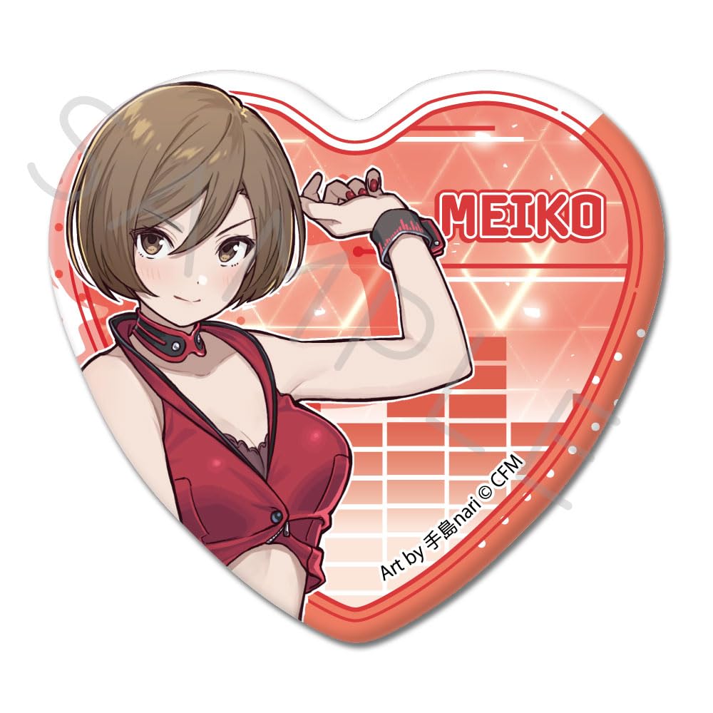 Hatsune Miku & Piapro Characters" Heart-Shaped Can Badges [6 Types in Total, Trading] Box of 6